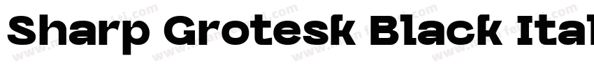 Sharp Grotesk Black Italic 24字体转换
